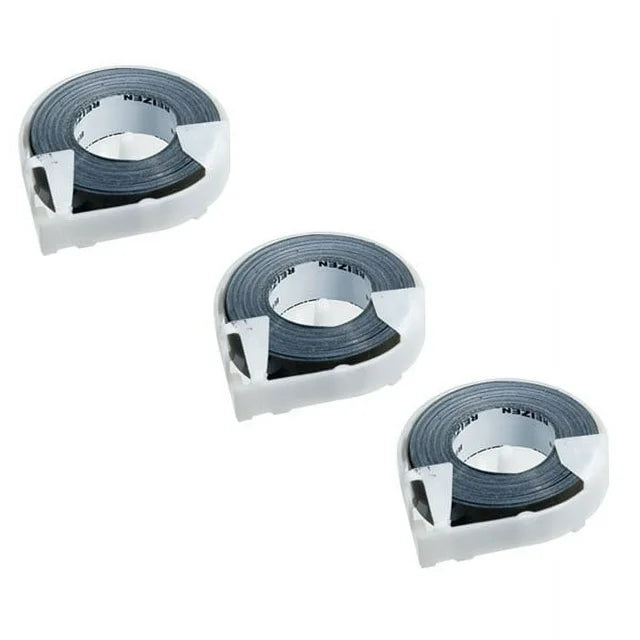 Black Vinyl Labeling Tape - 3 Rolls .50 inch W x 144 inches