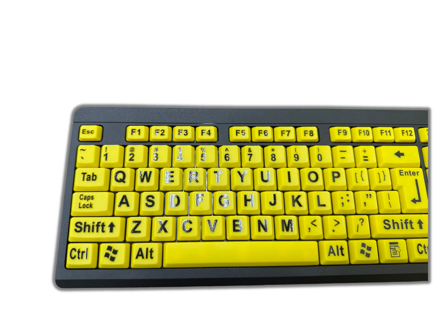Large Print Computer Keyboard. Yellow keys Black Letters