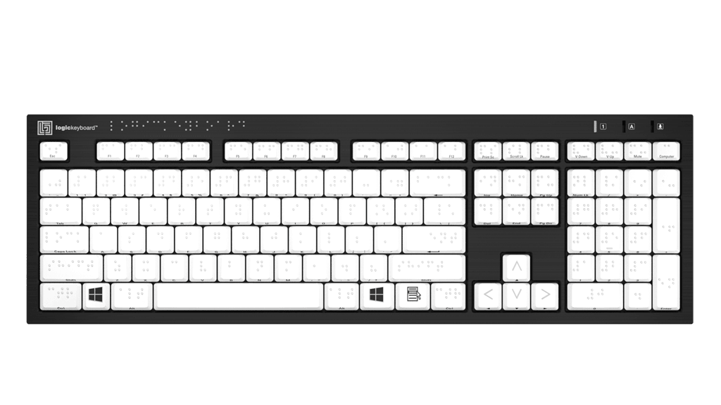 Braille - PC Nero Slim Line Keyboard - The Low Vision Store