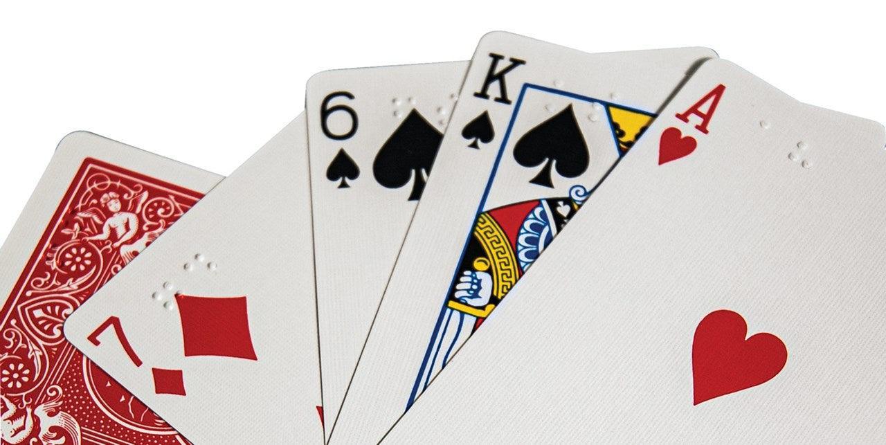 Braille Playing Cards IN one CORNER (color may vary) - The Low Vision Store