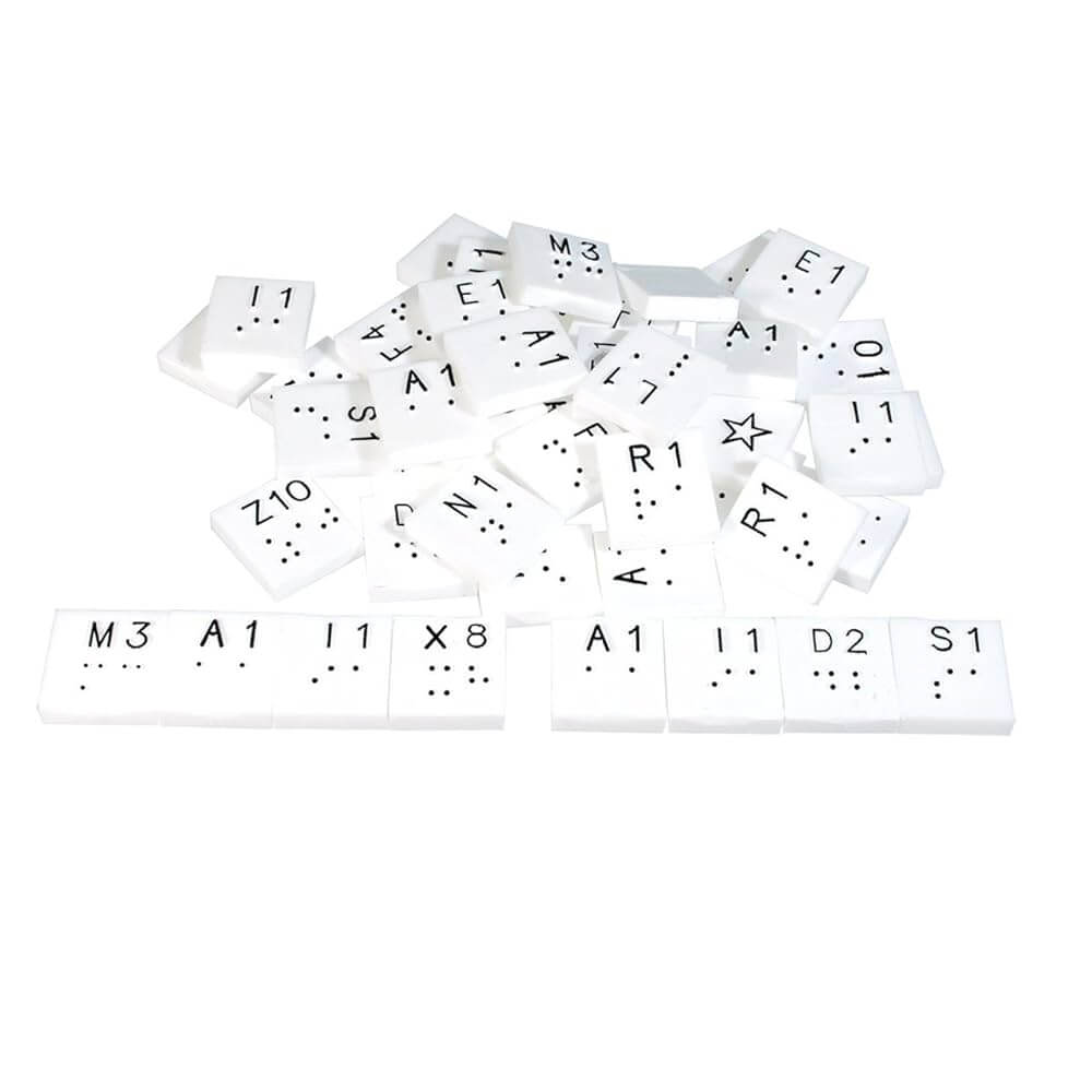 Scrabble Tiles with Braille