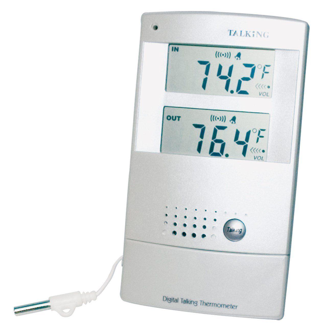 Indoor-Outdoor Digital Thermometer - The Low Vision Store