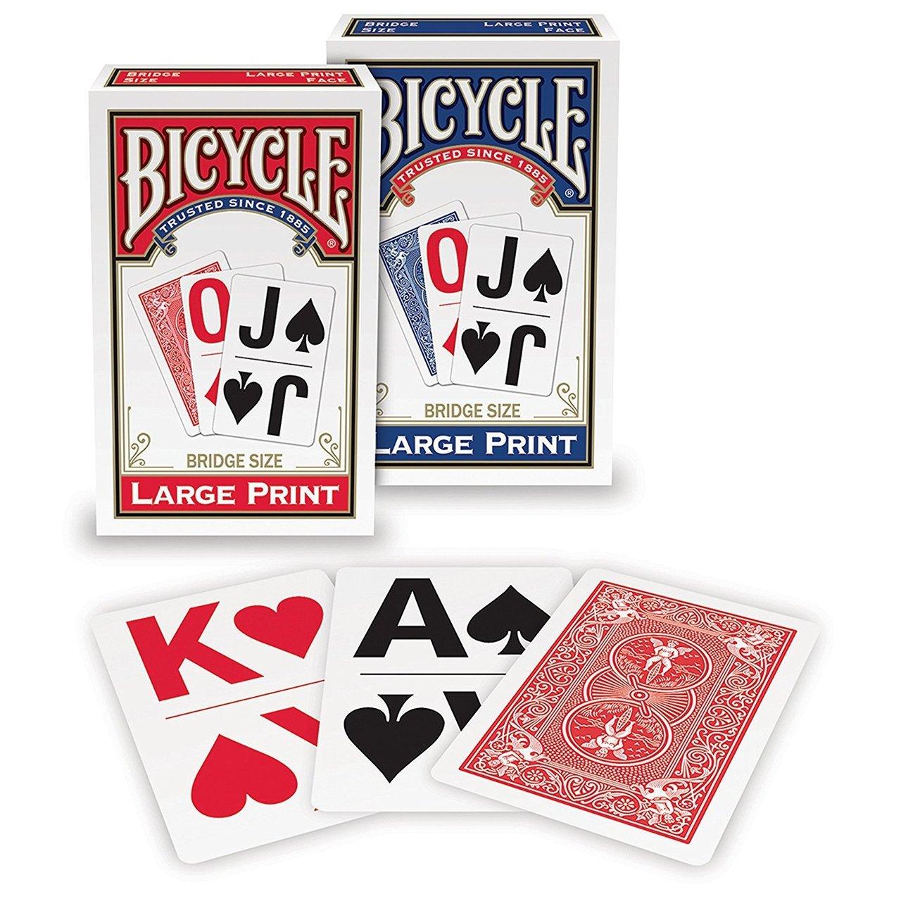 Large Print Bridge Size Playing Cards (Color may vary) - The Low Vision Store