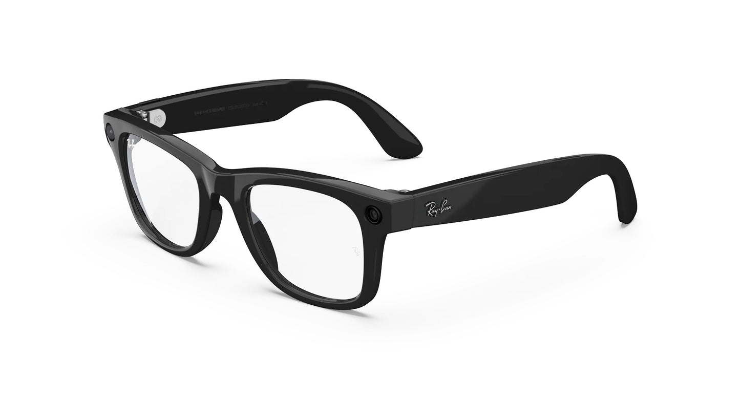 Meta Ray-Ban Meta AI Smart Glasses – Shiny Black Frames