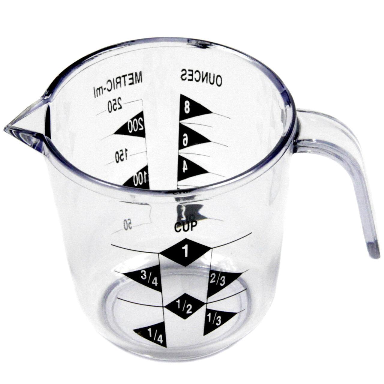 One-Cup Clear Measuring Cup - The Low Vision Store