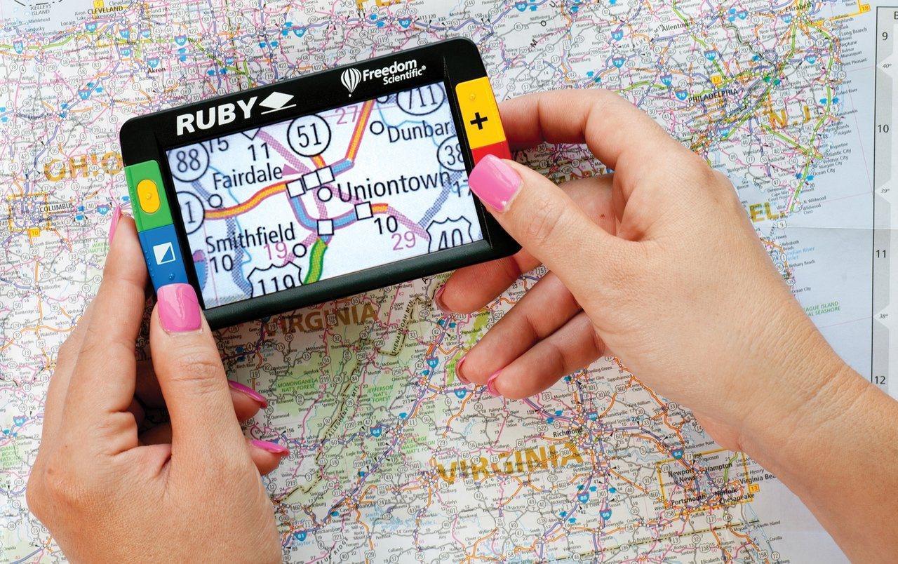 Ruby 4.3" SD Handheld Portable Video Magnifier - The Low Vision Store