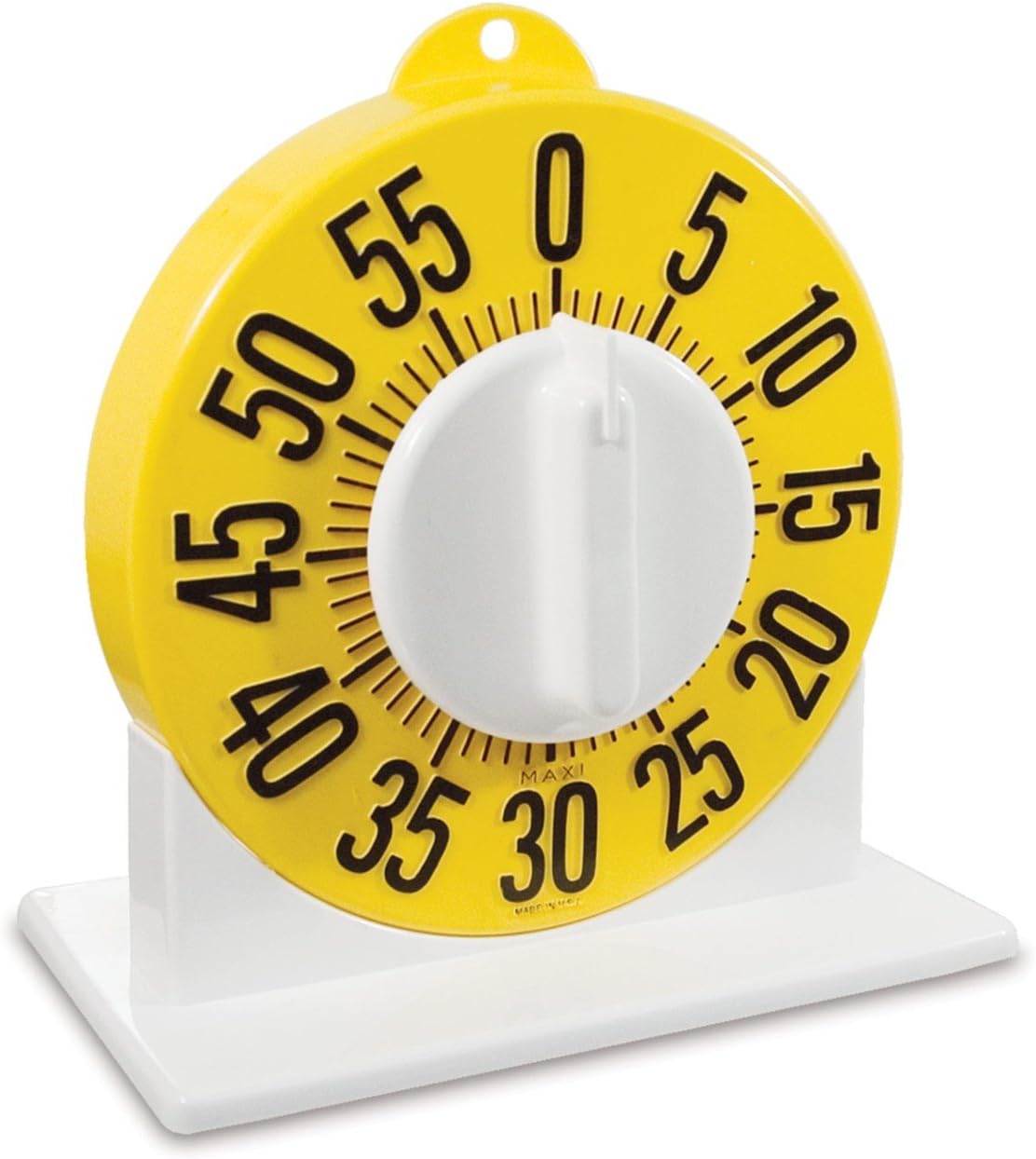 Yellow with black numbers Tactile Low Vision Timer with Stand