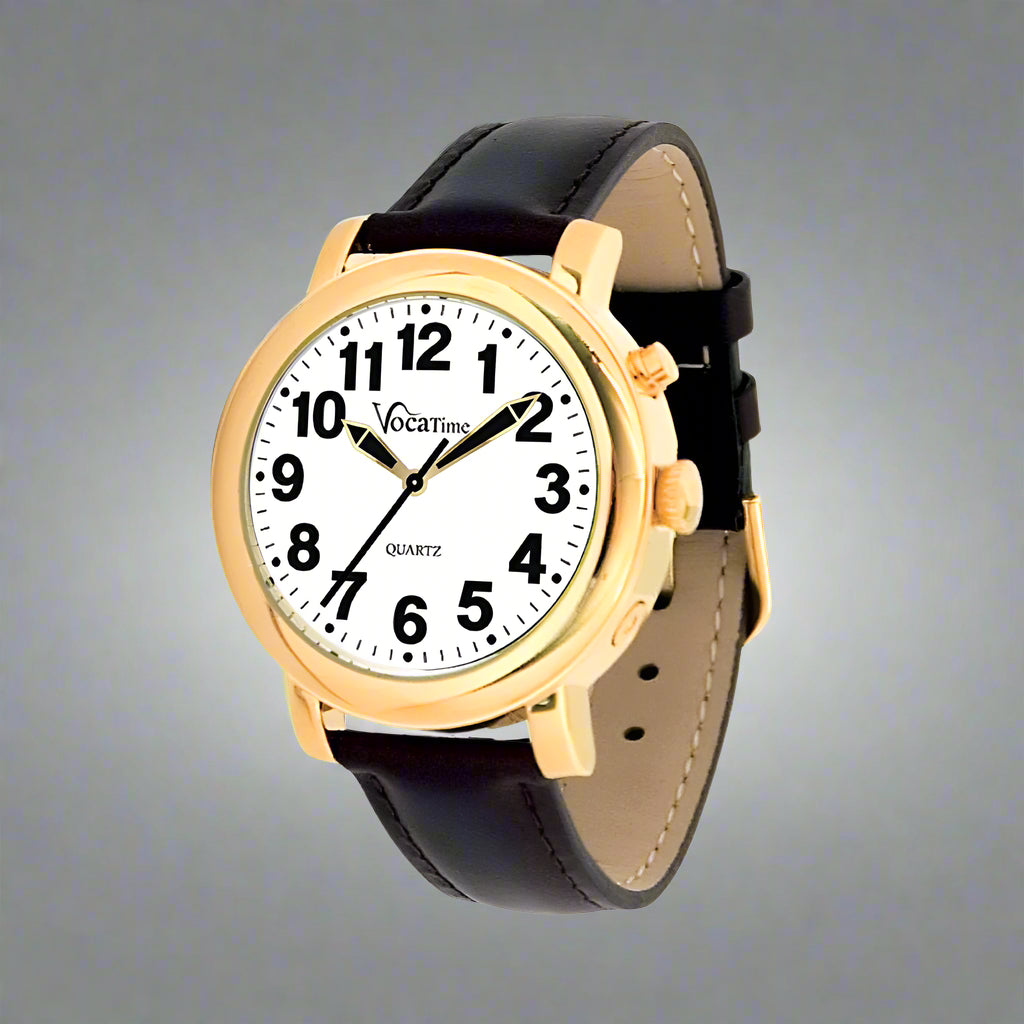 Women's Talking Watch w/ leather band - The Low Vision Store