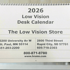 2026 Low Vision Calendars