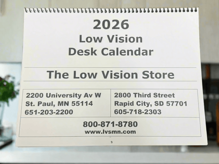 2027 Low Vision Calendars – Bold & Large Print