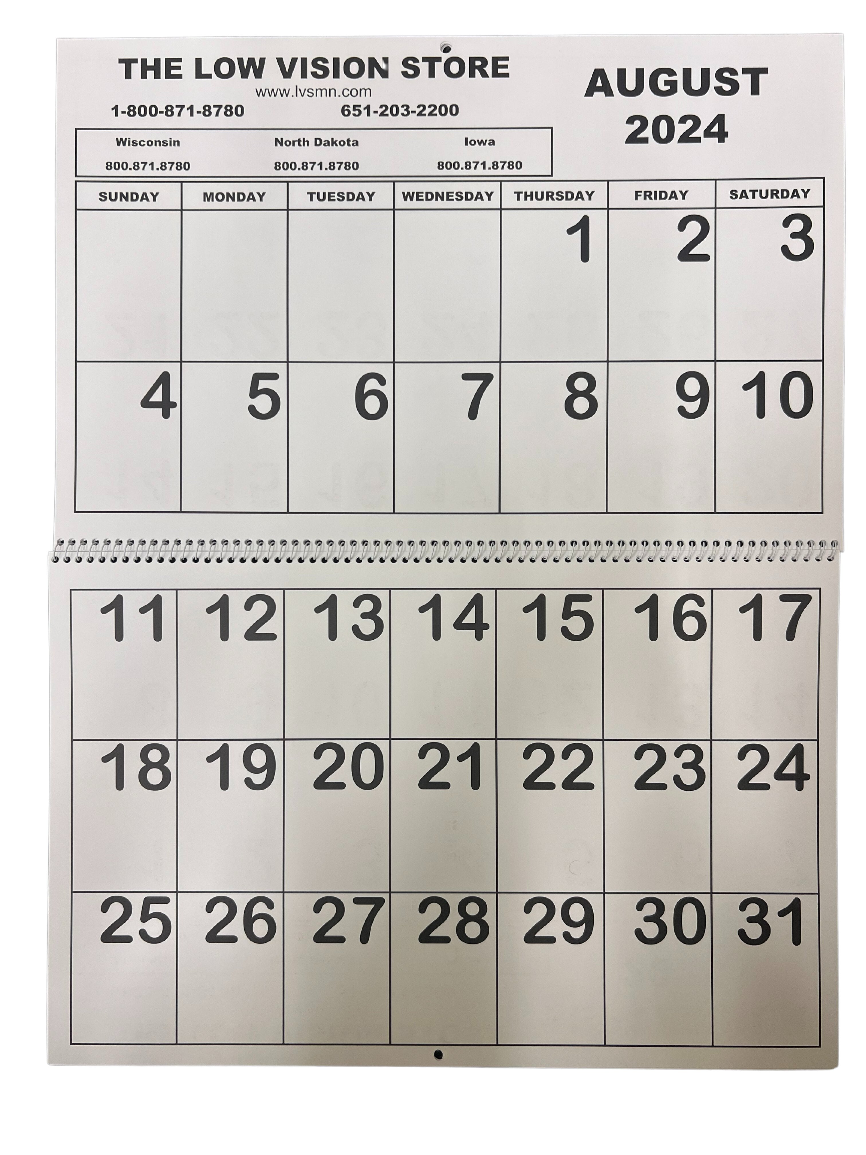 Calendars-Planners-Checking - The Low Vision Store