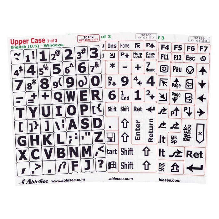 High-Visibility Keyboard Decals | High-Contrast Colors