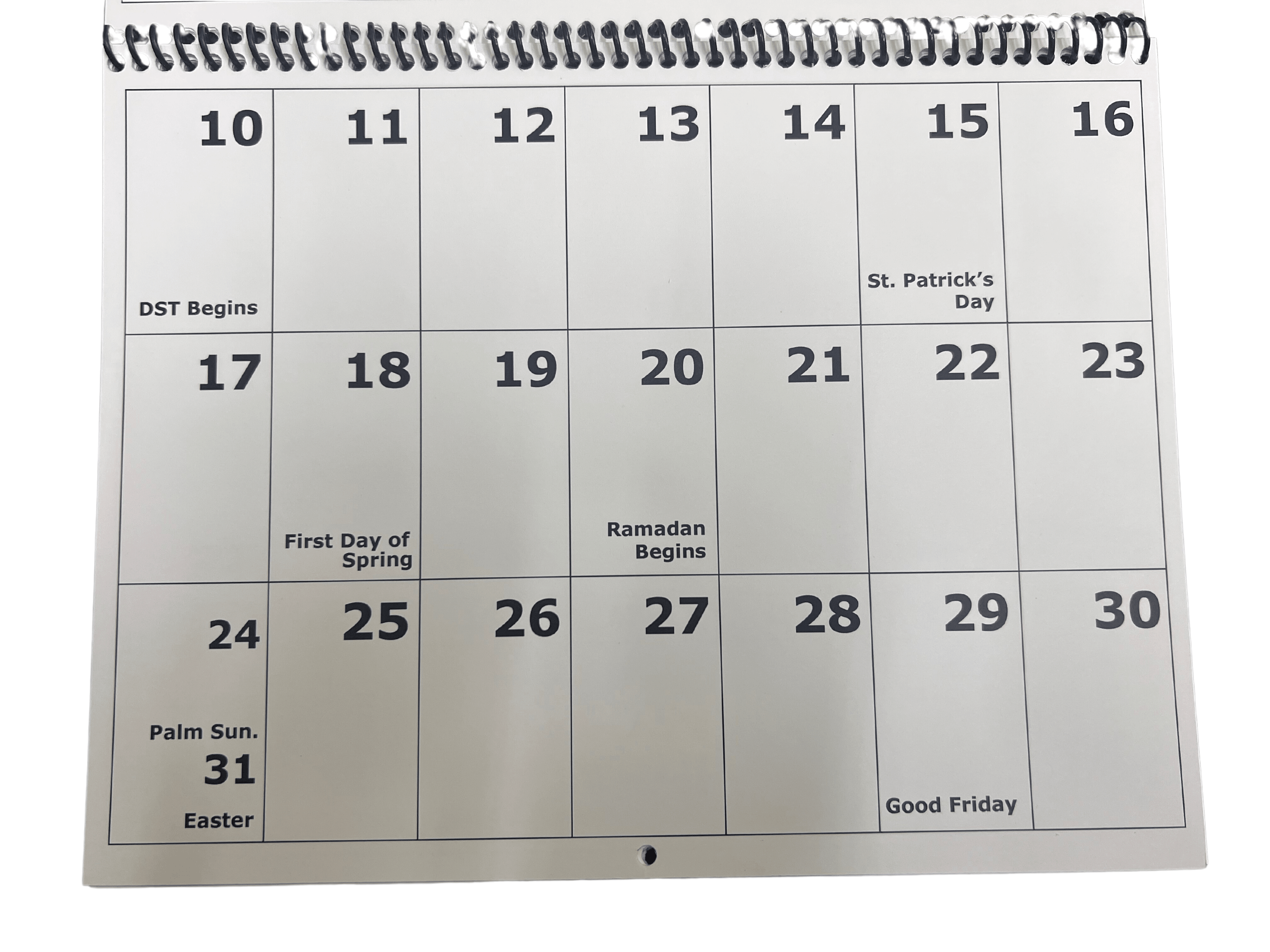 2024 DESK Print Bold Print Calendar - The Low Vision Store