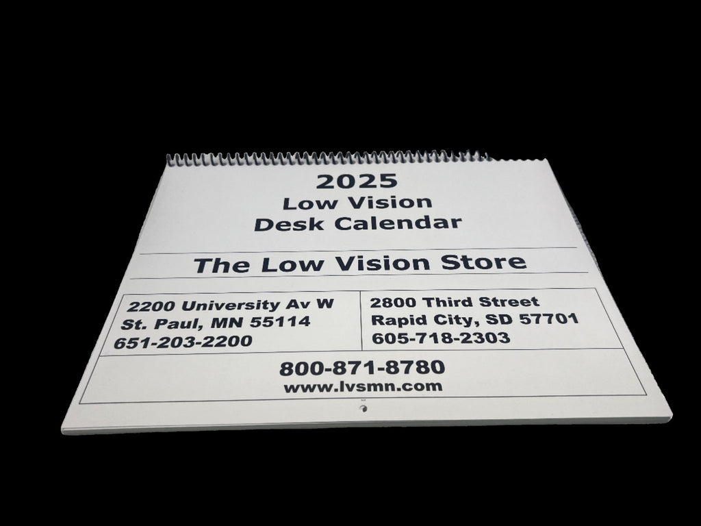 2025 Desk Print Bold Print Calendar - The Low Vision Store