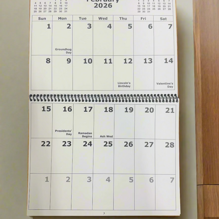 2026 Bold Print Desk Calendar Large Print Easy to Read