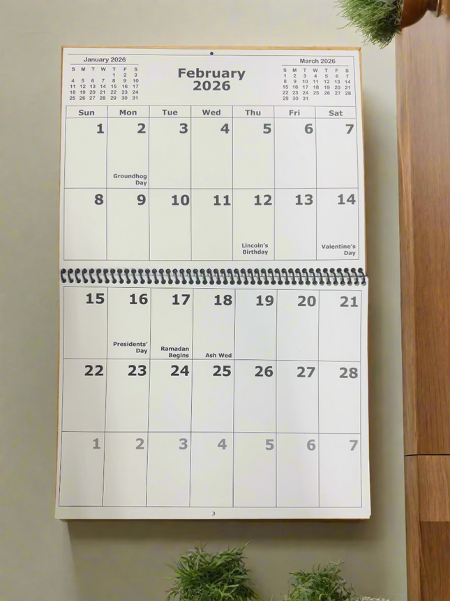 2026 Bold Print Desk Calendar Large Print Easy to Read