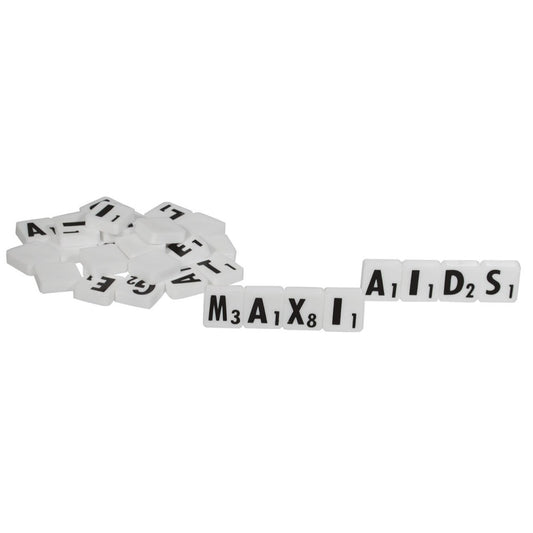 Bold Print Scrabble Tiles – Large Print Game Pieces for Low Vision