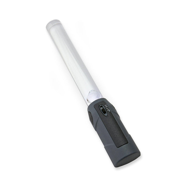 2x magnification bar magnifier with LED light and ergonomic handle for enhanced visibility while reading.