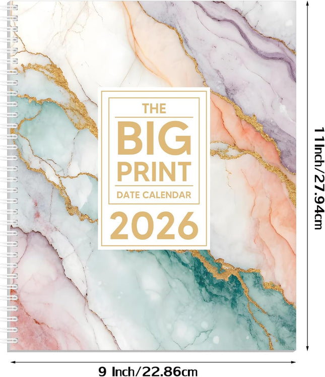 2027 Big Print Date Calendar Front cover will vary
