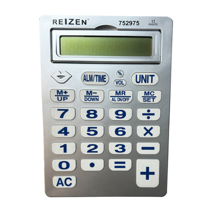 Close-up view of the Jumbo 12-Digit Talking Calculator, ideal as a talking calculator for low vision.