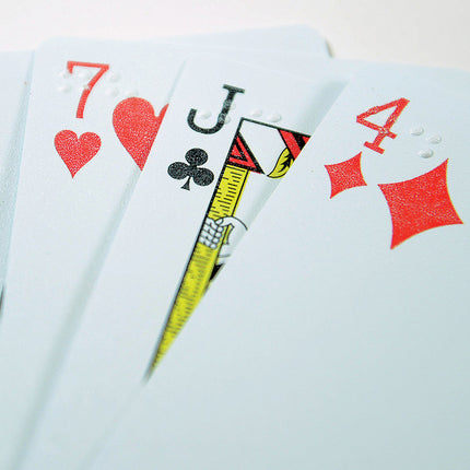 Braille Playing Cards Pure Plastic Durable with Braille Dots