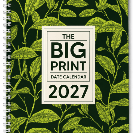 2027 Big Print Date Calendar Front (cover design will vary)