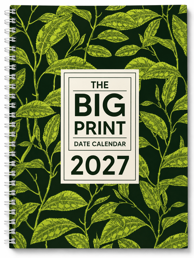 2027 Big Print Date Calendar Front (cover design will vary)