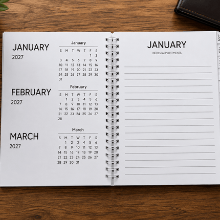 2027 Big Print Date Calendar Front (cover design will vary)
