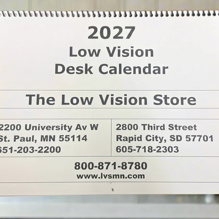 2027 Bold Print Desk Calendar Large Print Easy to Read