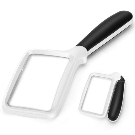 Folding 3X LED Lighted Handheld Magnifying Glass with Large Reading Lens
