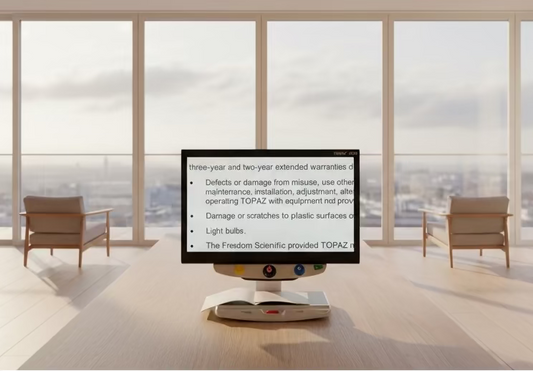 Used Topaz OCR 24" HD video Magnifiers with text to speech