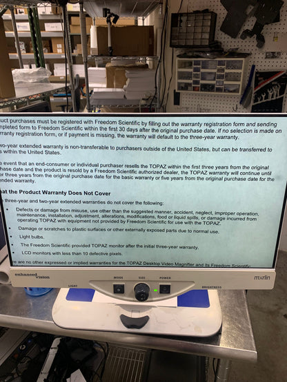 Used Merlin 24" Video Magnifier-Easy to Use