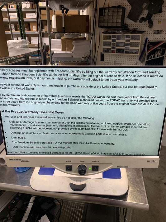 Used Merlin 24" Video Magnifier-Easy to Use