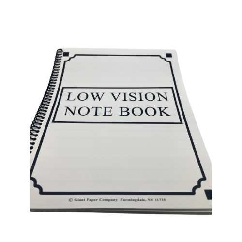 Image of a Bold Line Low Vision Notebook, ideal for users needing a low vision writing notebook.