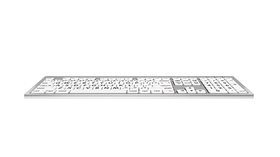 Large Print - Black on White ALBA Slimline Keyboard - Mac, perfect for accessibility and ease of use, large print mac keyboard.