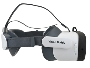 Slightly Used- Vision Buddy Head Worn Video Magnifier for easy viewing of TV shows and reading mail.