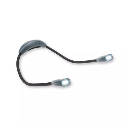 Flexible neck light with ultrabright COB LEDs and adjustable arms for hobbies and reading.