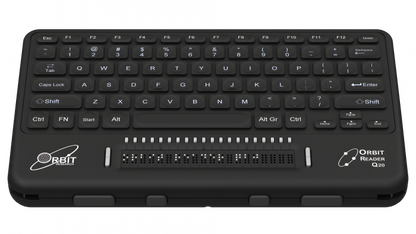Orbit Reader QWERTY + Braille Display Device | 20 or 40 Cell Note Taker