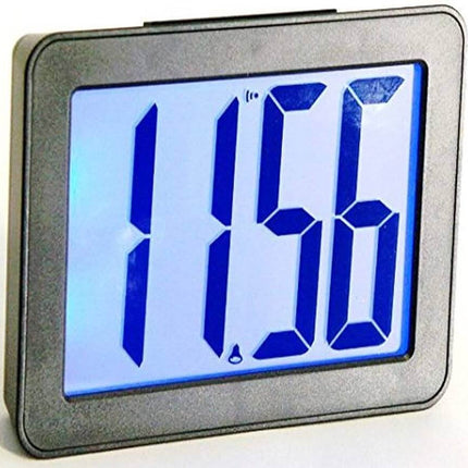 Large Alarm Clock with 2.5" LCD Number displaying time in bold blue digits.