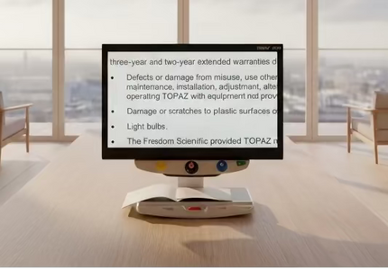 Used Topaz OCR 24" HD video Magnifiers with text to speech
