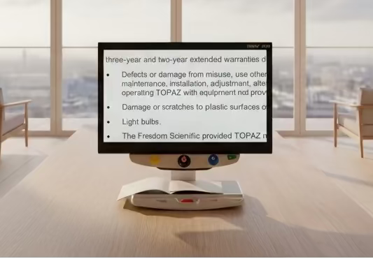 Used Topaz OCR 24" HD video Magnifiers with text to speech