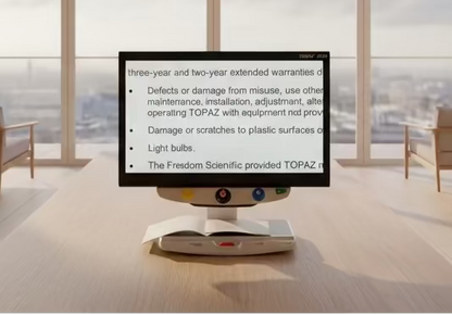 Used Topaz OCR 24" HD video Magnifiers with text to speech