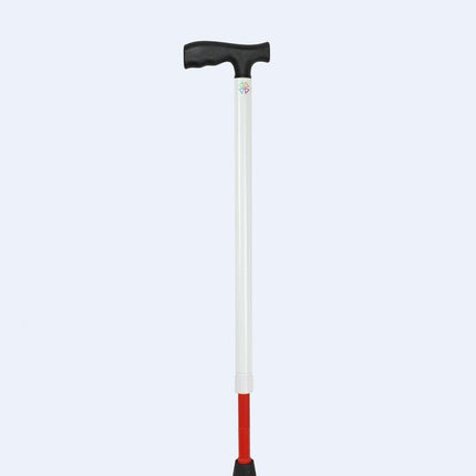 Adjustable Support Cane - T-Handle with aluminum upper and high-impact plastic lower for durability and lightweight handling.