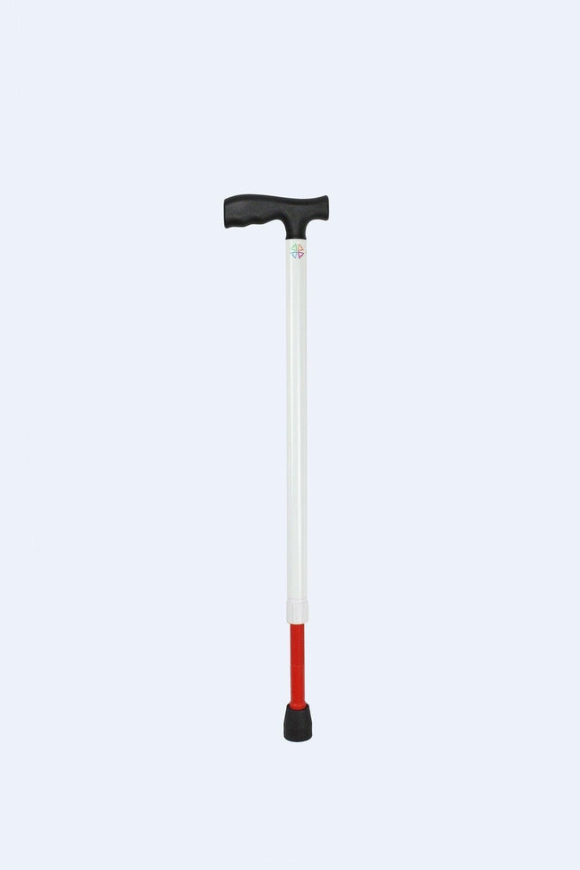 Adjustable Support Cane - T-Handle with aluminum upper and high-impact plastic lower for durability and lightweight handling.