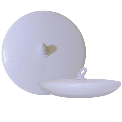 Ambutech disk cane tip in white color, designed for mobility and stability on uneven surfaces.
