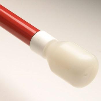 Ambutech hook style cane tip, highly abrasion-resistant, for mobility cane, replaces or adds tip for enhanced durability.
