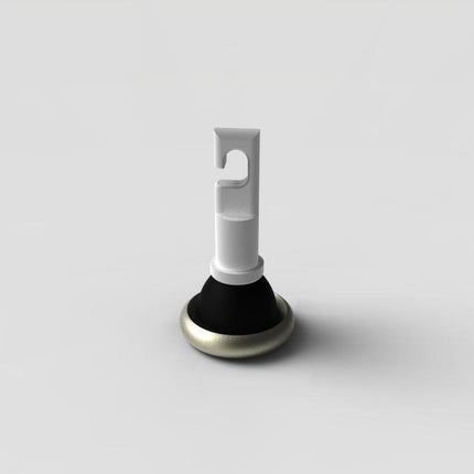 Ambutech metal glide tip designed for smooth navigation and easy attachment to mobility canes.