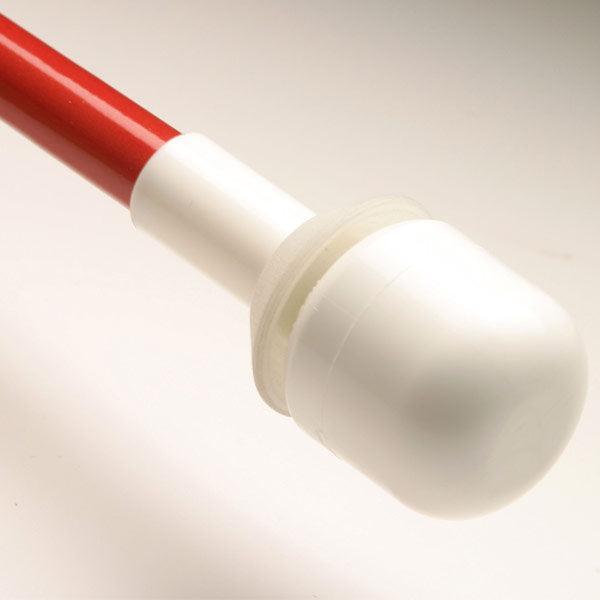 Ambutech roller tip for mobility cane, slip-on style with heavy-duty molded nylon and roller bearing.