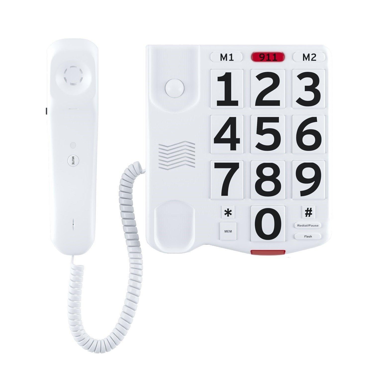 Big Button Phone with 40db Handset Volume - The Low Vision Store