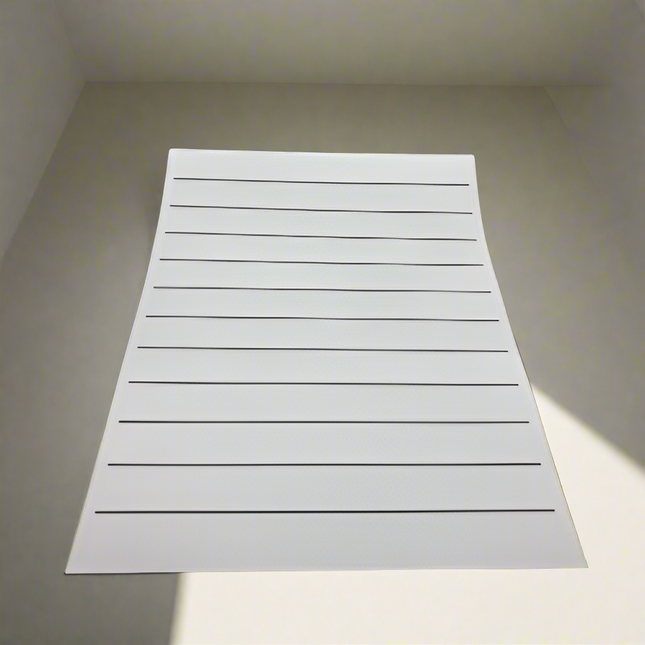 Bold line writing paper with bold black lines, designed for low vision individuals, 8.5 x 11 inches size.